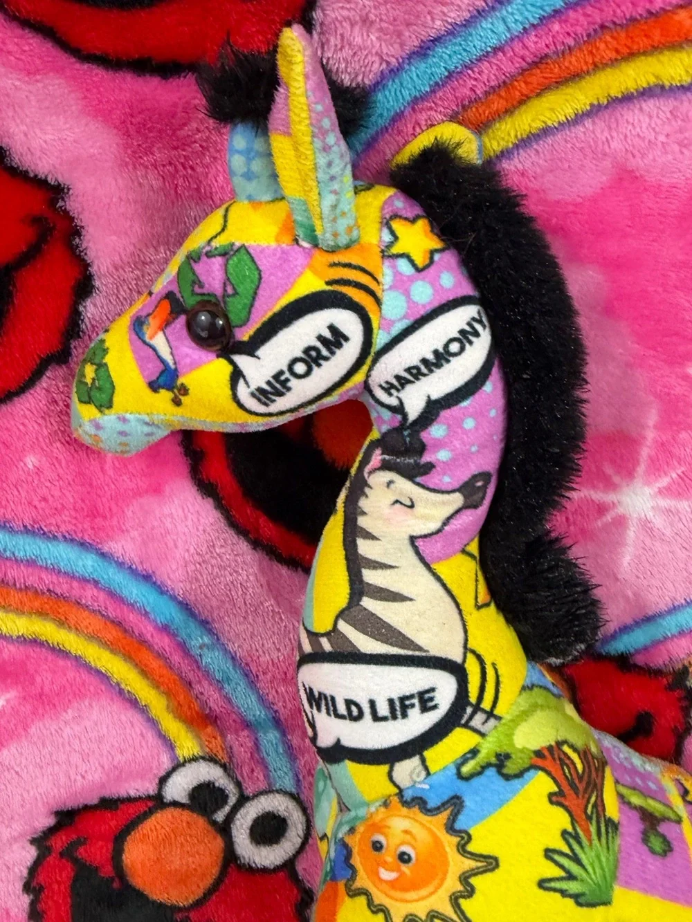 Wild Republic Colorful Graffiti Giraffe Plush Stuffed Animal Safari Toy